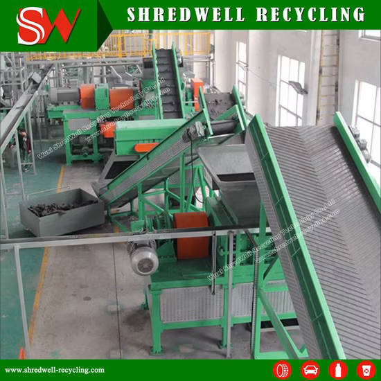 Máquina de reciclagem de pneus totalmente automática, máquina de reciclagem de pneus, trituradora de pneus, fábrica de reciclagem de pneus, máquina de corte de pneus, máquinas para reciclagem de pneus