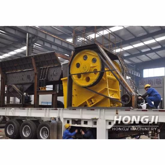 Planta de britagem móvel original do processo de pedra da rocha da pedreira