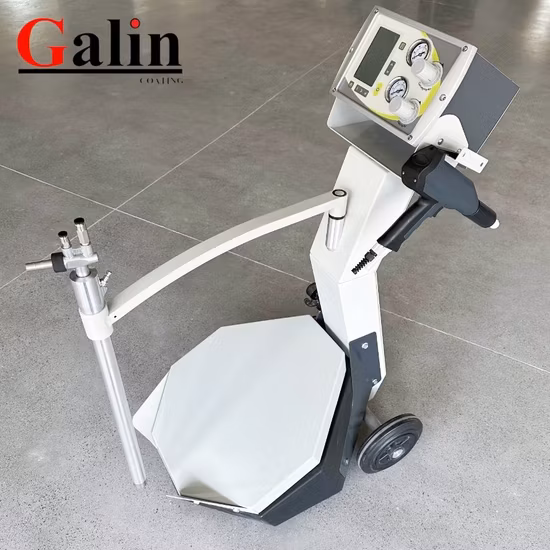 Máquina de revestimento eletrostática a pó para teste portátil pequeno de copo de pó para acabamento de metal (Galin